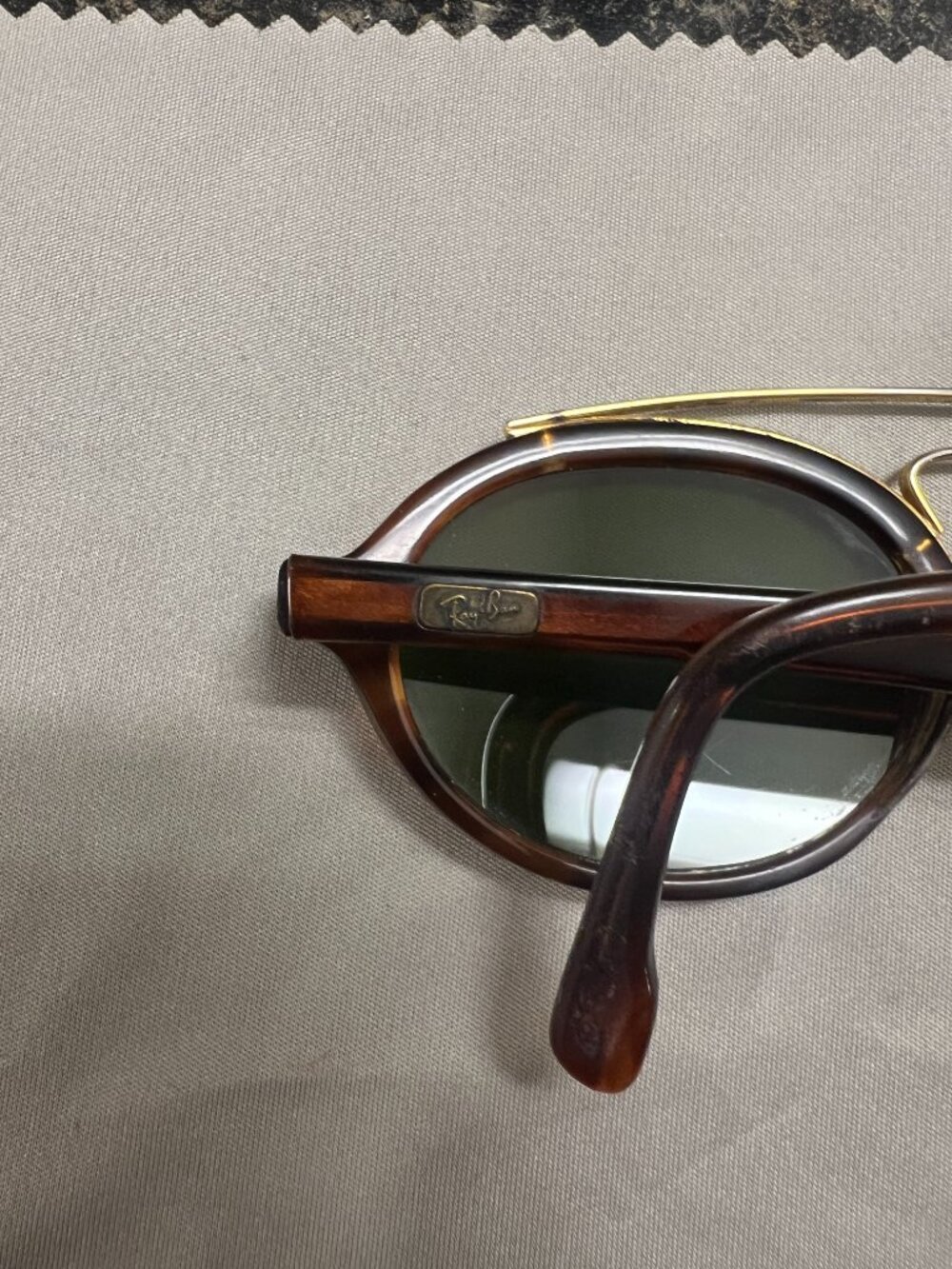 Vintage B&L Ray-Ban Gatsby Style 6 W0941 Tortoise & Gold Sunglasses - Picture 4 of 10